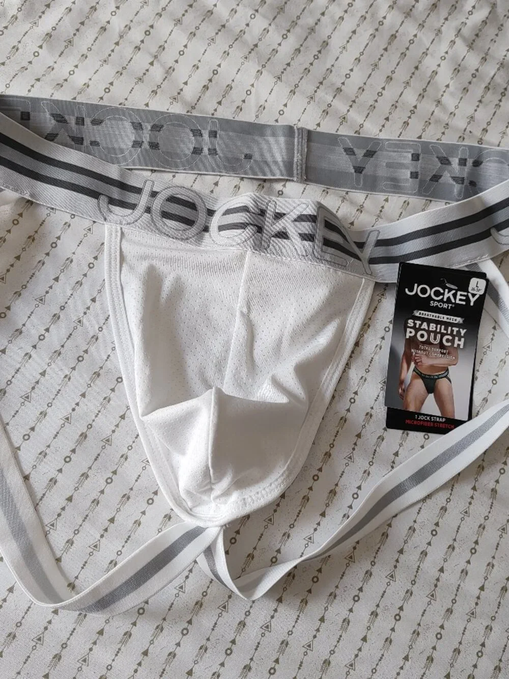 Jockey White & Gray Sport Stability Pouch Briefs